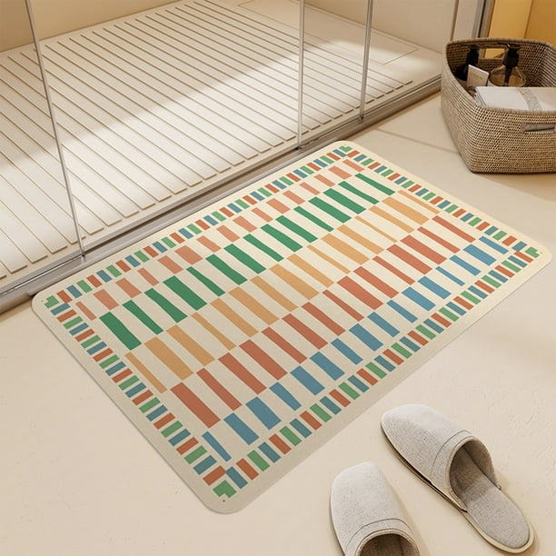 Absorbent Bathroom Bath Mat Shower Rug Drying Bath Mats Kitchen Entrance Doormats Home Floormat Bathtub Carpet