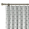 thumbnail image 3 of TWOPAGES Linen Blend 42 X 108 Inches Long Curtain 1 Panel Pinch Pleat Light Filtering Drape for Guest Room, Dot Blue, 3 of 6