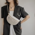 thumbnail image 3 of Bolso Pechera Vintage Crossbody Estampado Letra Mujer Lona Saddle Cintura Blanco, 3 of 9