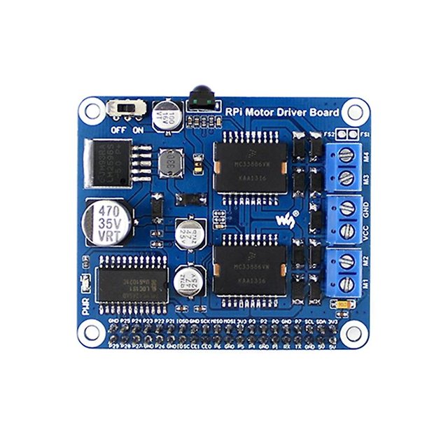 Placa de expansión de unidades 5v Mc33886 para el controlador de motor Raspberry Pi Rpi de gran flujo Feliz Sencillez
