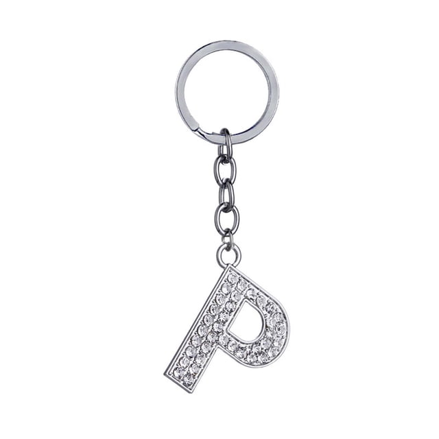 Up to 65% Off 26 Letters Key Ring Chain Unisex Keychain Fashion New Alphabet Keyring Gift Necklace Rings Earring Jewelry on Clearance