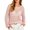Pink, variant on Women’s Cotton Openwork Knit Sweater Cropped Sheer Mesh Cover Up Loose Fit Long Sleeve Summer Vacation Hollow Out Lightweight Korean Style Top
