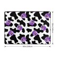 Area Rugs For Living Room Decor cow print purple violet flower Anti