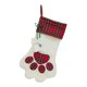 thumbnail image 1 of Pink Colgador de medias navideñas para gatos, bolsa de medias con pata de gato grande de arpillera personalizada, accesorios de regalo para mascotas para fiestas navideñas, 1 of 4