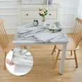 thumbnail image 2 of HAOXIT  Elastic Edge Fitted Square Tablecloth, Marble Pattern Printed on Elastic Polyester Table Cover, for Outdoor Patio and Indoor Kitchen Dining Party, Fit for Square Table 40*40, 2 of 8