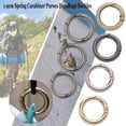 thumbnail image 4 of 1/2/5pcs Triangle/Round Push Trigger Outdoor Camping Carabiner Zinc Alloy Hooks Carabiner Purses Handbags Snap Clasp Clip Bag Belt Buckle Spring O-Ring Buckles SILVER 5PCS TRIANGLE, 4 of 8