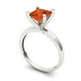thumbnail image 2 of Solitaire Engagement Ring for Women - 1.5ct Simulated Red Diamond in 18K White Gold Promise Ring, 2 of 5