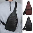 thumbnail image 1 of Bolsa bandolera para hombres y mujeres, mochila ligera tipo bandolera con múltiples bolsillos, bolsa de hombro ajustable con correa para viajes, senderismo y uso diario, 1 of 9