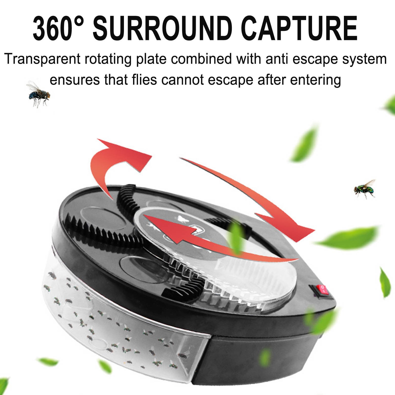 ZToonmas Ornaments New Fl Trap Mosquito Kill Indoor Automatic Fl Trap Direct Plug-in Mode, Outdoor