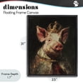 thumbnail image 4 of Stupell Industries Traditional Royal Swine Portrait Black Floating Frame Canvas Art, 25 x 31, by Svetlana Aleynikova, 4 of 8