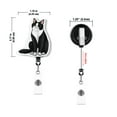 thumbnail image 3 of WIRESTER Acrylic Reel ID Holder Belt Clip Badge Retractable with Alligator Clip for Office Worker Medical Staffs, Nurse, Doctor, Teacher, Student - Playful Tuxedo Cat (S4), 3 of 5