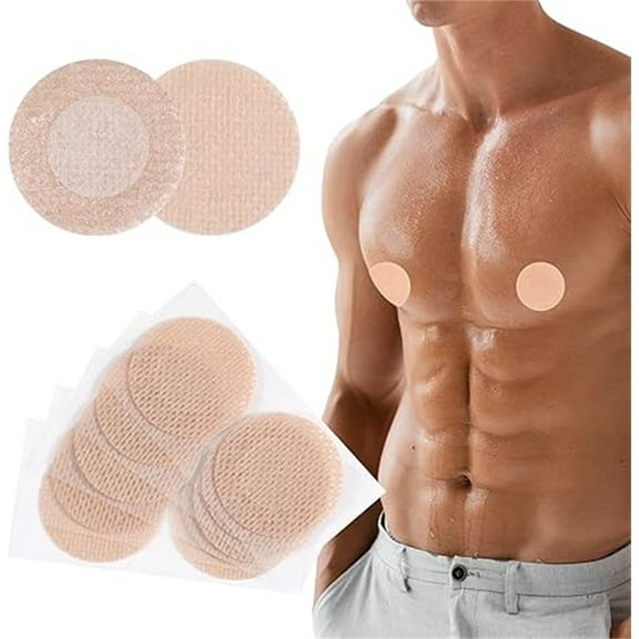 NOGIS Men's Nipple Covers 100Pcs (50 Pairs) | Ultra-Thin Anti-Chafing for Running, Marathon & Gym | Strong Adhesive, Invisible Underwear | No Rubbing, Easy to Remove