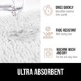 thumbnail image 4 of Alfombra de baño Gorilla Grip, gruesa, suave y absorbente, de chenilla blanca, 4 of 9