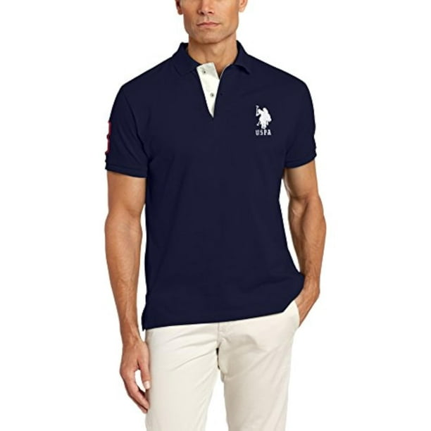 Remera Polo U.S. Polo Assn. Hombre Slim Fit Piqué Azul Marino Talle L