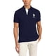 thumbnail image 1 of Asociación de Polo de EE. UU. Polo de piqué de corte entallado para hombre, clásico, azul marino/blanco, mediano, 1 of 2