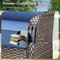 thumbnail image 5 of Gymojoy 3 Pieces Patio Furniture Set, Outdoor Swivel Glider Rocker, Wicker Patio Bistro Set with Rocking Chair, 6-inch Thick Cushions and Side Table for Porch, 5 of 10
