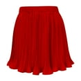 thumbnail image 4 of ShomPort Womens Elastic High Waist Pleated Ruffle Cute Mini Skirt Beach Flowy Casual Skirts, 4 of 4