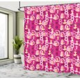 thumbnail image 4 of Ambesonne Women's Day Shower Curtain, Circular Lady Portraits, 69"Wx70"L, Magenta Pale Pink Peach, 4 of 4