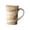 E, variant on Hand-Painted Brush Stroke Ceramic Mug, Rustic Brown & White Stoneware Coffee Cup, Artisan Ceramic Tea Mug for Home, Office, Gift