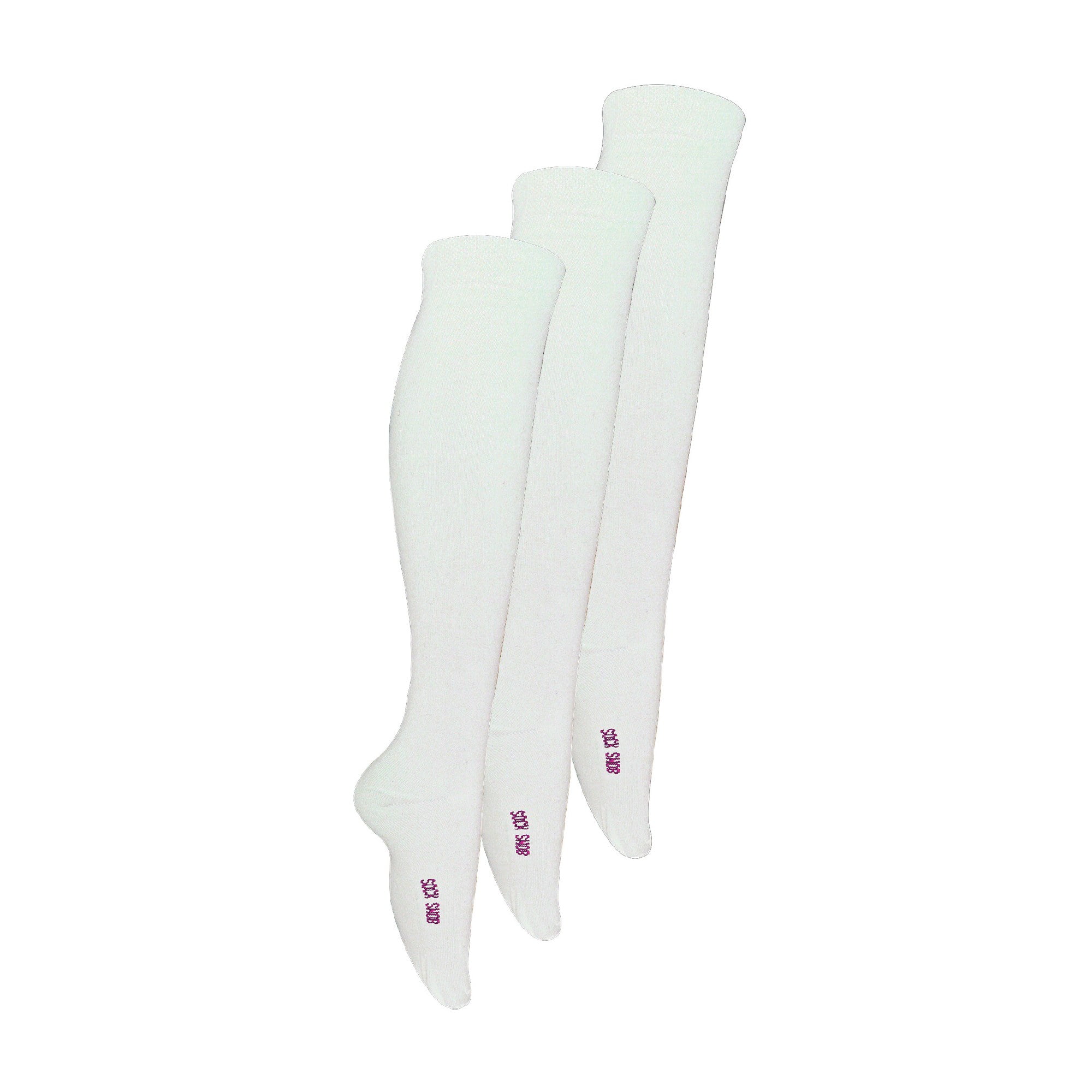 3 Pair Multipack Girls Knee High Bamboo Socks | Sock Snob | Plain Long ...