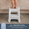 thumbnail image 4 of Dreambaby Toddler & Me 2 Step Stool - Designed for Kids & Adults - Holds up to 300lbs Maximum Weight Capacity - 10.5inch Tall & 15.4inch Wide - with Anti Slip Base Pads - Grey - Model L6072, 4 of 6