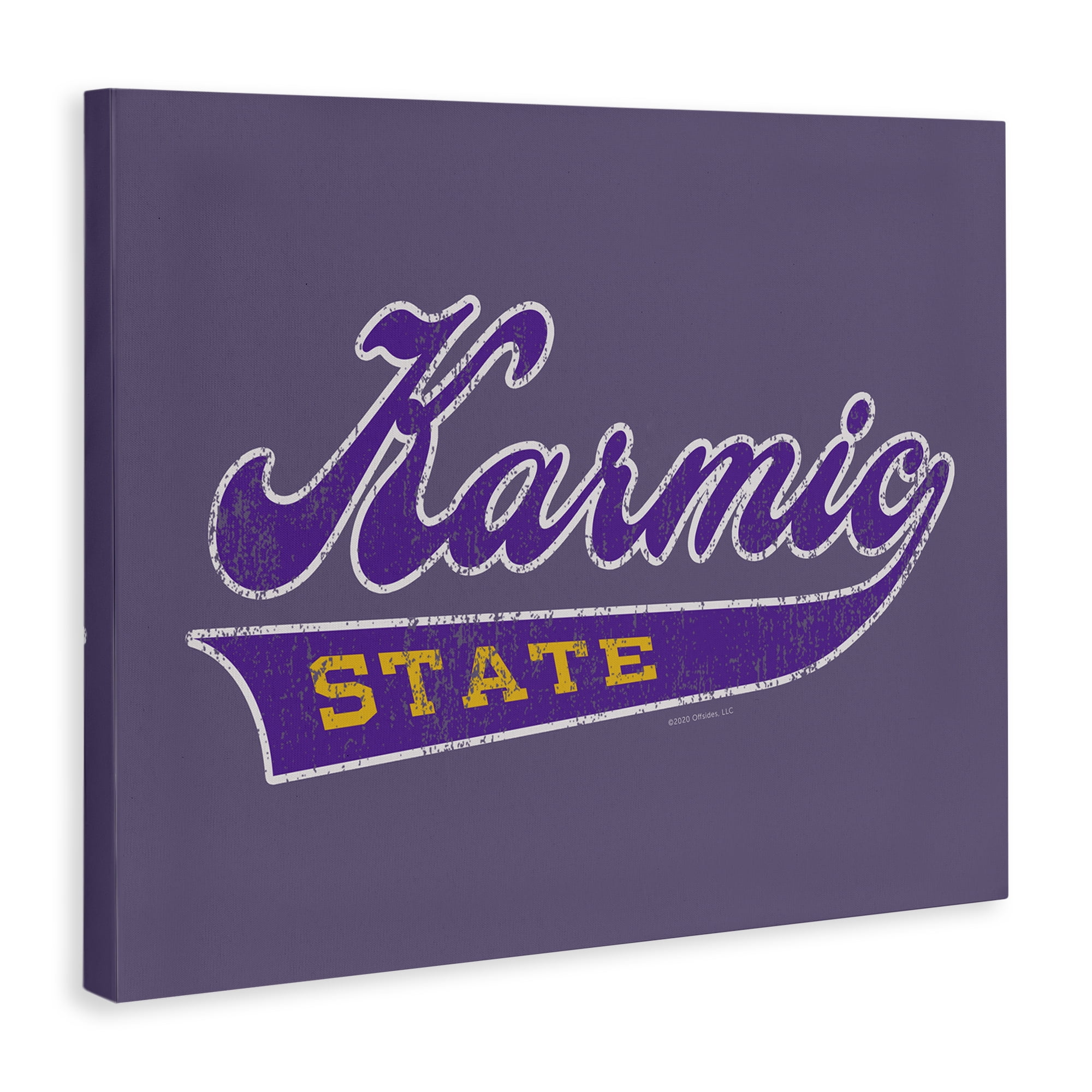 Stupell Industries Karmic State Varsity Text & Numbers Painting Wrapped Canvas Art Print Wall Art, 48 x 36