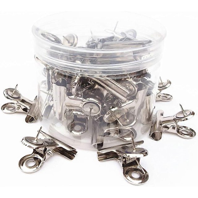 30 chinchetas resistentes con alfileres, clips creativos grandes para papel, sin agujeros.