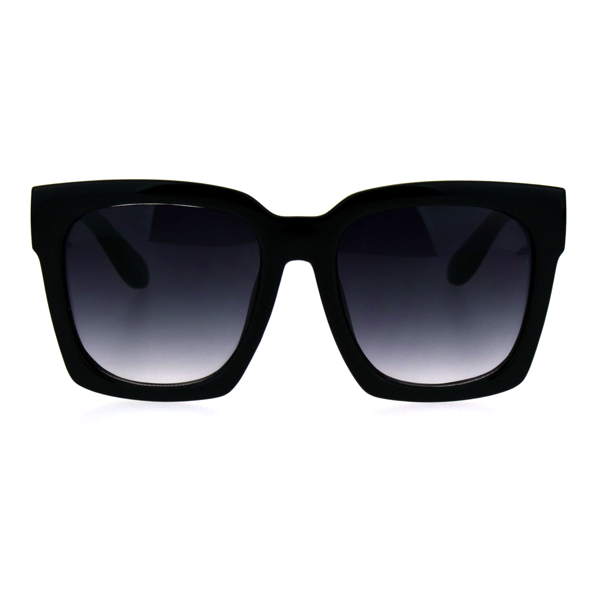Women\'s Black Oversized Square Sunglasses with Subtle Stud Accents Trendy Oversized Square Sunglasses | Women main image 2