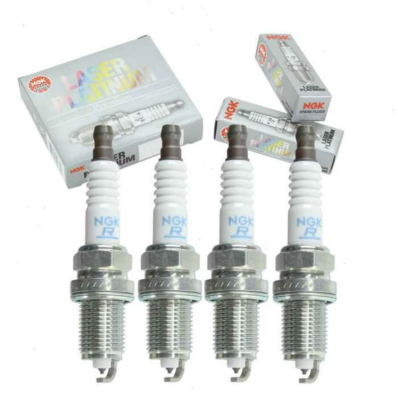 4 pc NGK Laser Platinum Spark Plugs compatible with Toyota Highlander 2.4L L4 2001-2007