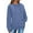 Blue, variant on Womens Hoodies Casual Long Sleeve Waffle Pullover Tops Oversized Hooded Sweatshirts with Pocket