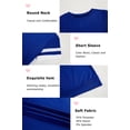 thumbnail image 3 of Langwyqu Girls Short Sleeve Striped O-neck Summer Children Kids Casual T-shirt 4-15 Years, 3 of 5