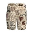 thumbnail image 5 of Gaeub Abstract Coffee Pattern With Letters Printed Men's Short Pajama Pants, Lightweight Lounge & Sleep Bottoms Keep You Cool - 4X-Large, 5 of 9