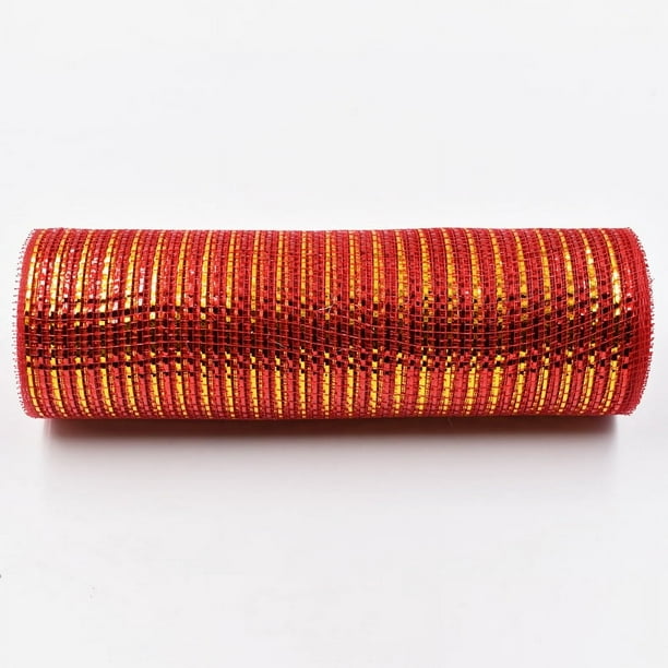Nvzi rollo de malla decorativa para decorar y hacer manualidades, color rojo