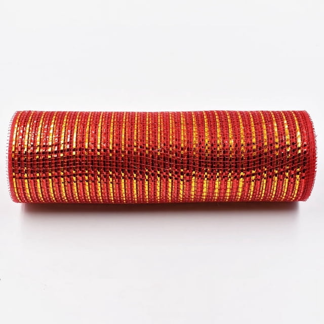 Nvzi 3 rollos de malla decorativa para decorar y hacer manualidades, color rojo