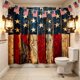 thumbnail image 5 of Independence Day Holiday Party Celebration Shower Curtain Bathroom Partition Decoration Hanging Curtain, 5 of 6