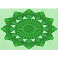 thumbnail image 1 of Ahgly Company Machine Washable Indoor Rectangle Transitional Jade Green Area Rugs, 4' x 6', 1 of 7