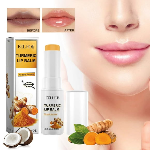 EGNMCR Turmeric Lip Balm Gently Nourishes Moisturizes And Soothes Lips Brightening And Smoothing Your Lips 5g Lip balm