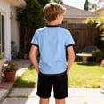 thumbnail image 4 of Eltusu Boys T-Shirts, Casual Pullover Summer Crew Neck Tee with Shorts Sleeve Blue Size 8 T, 4 of 9
