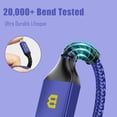 thumbnail image 4 of BrexLink USB C Cable, Type C Charger USB 3A Charging Cable Fast Charge for Samsung Galaxy S22 Plus Ultra S21 S22 Plus, Moto G7 G8, Other USB Type c Charger(10ft+10ft, Blue), 4 of 7