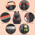 thumbnail image 2 of Trail Maker Multi-Pocket Backpack with Front Mesh Zipper Pocket, Side Mesh Pockets, Padded Laptop Pocket, Rubber Grip Handle & Reflective Trim for Travel, Commute, School & Gym in Black & Neon Green, 2 of 5