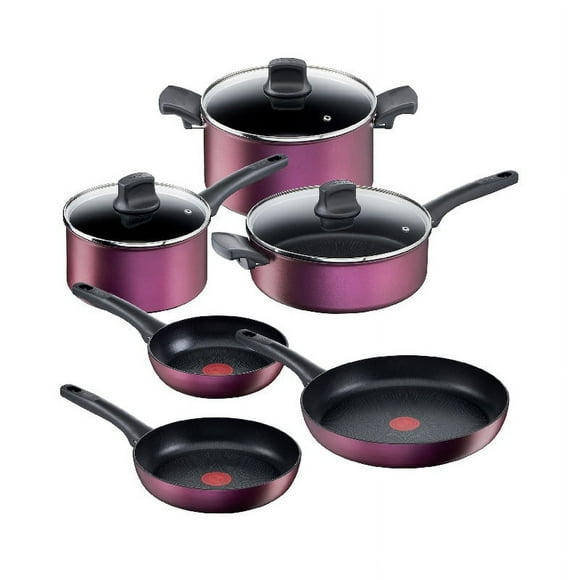 Batería de Cocina T-fal Ultimate G2789082 Morado 9 Pzas