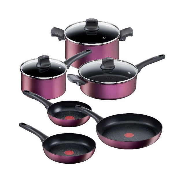Batería de Cocina T-fal Ultimate G2789082 Morado 9 Pzas