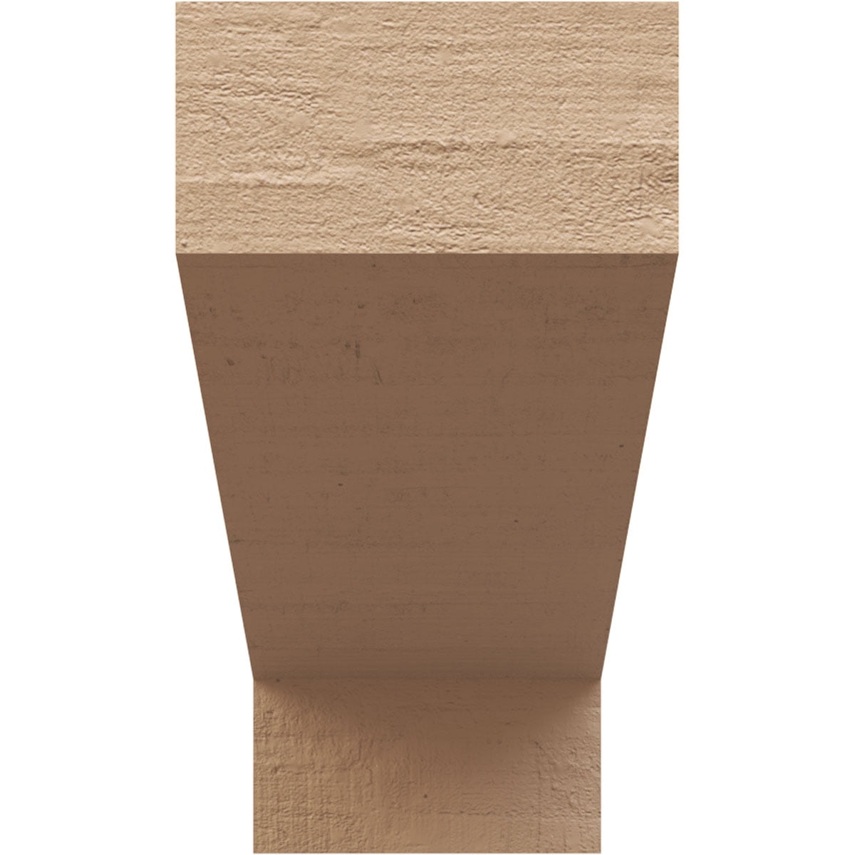 6"W x 18"D x 12"H Classic Clemmons Rough Cedar Woodgrain TimberThane Corbel, Primed Tan
