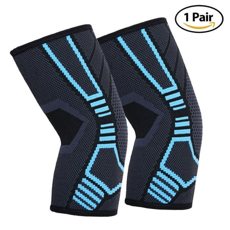 - Elbow Compression Sleeve Brace Support for Women Men, Ideal for Tendonitis/ Tennis/ Golf Elbow, Arthritis Pain, Volleyball, Football, Fitness, Workout, Latex-free, Blue, 1 Pair(S, Blue)
