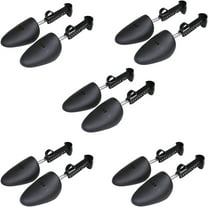 5 Pairs Practical Adjustable Length Men Shoe Tree Shoe Stretcher Boot Holder Shaper Support (Black Color)