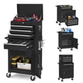 thumbnail image 3 of AECOJOY Tool Chest Rolling Tool Chest& Cabinets with Wheels Tool Organizer Box for Garage Workshop (Black）, 3 of 10