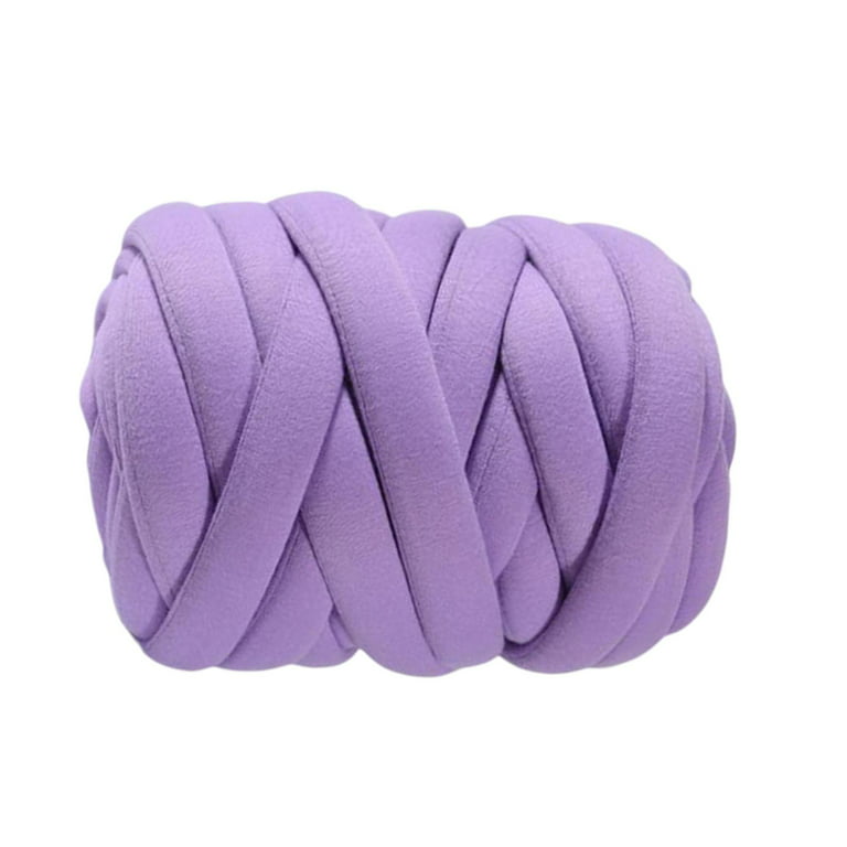 250G/0.55lbs Chunky Yarn Tube Yarn for Braided Knot Crochet DIY Throw  Pillow Light Violet 