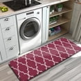 thumbnail image 3 of Burgundy Geometric Quatrefoil Pattern Kitchen Rug Mat,Kitchen Runner Rugs Non Skid Washable,Decorative Kitchen Floor Mats for Kitchen,Sink,Laundry,17"x47.2", 3 of 7