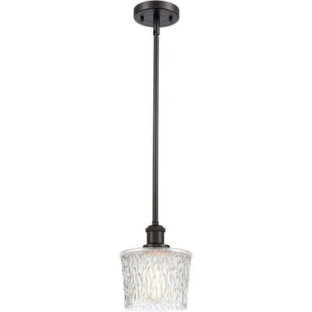 

Oil Rubbed Bronze Tone Pendants 7 Wide Clear Glass Steel/Cast Brass/Glass Medium Base LED 1 Light Fixture