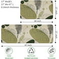 thumbnail image 2 of Kitchen Mats and Rugs Non Skid Washable 2 Pieces Natural Rubber Boho Kitchen Mats for Floor Runner Rugs Standing Mat Set (17" Wx30 L+17" Wx 47" L Palm Tree Leaves), 2 of 6